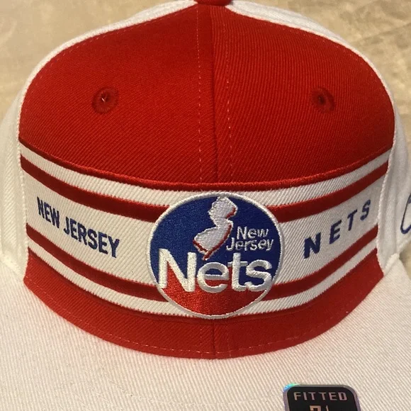 Vintage Reebok New Jersey Nets Hardwood Classics Fitted Hat - Picture 2 of 6